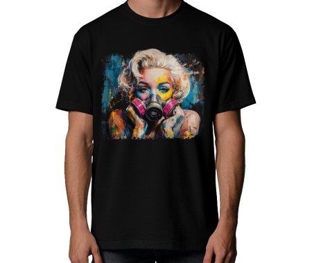 Koszulka Marilyn Monroe maska,100% bawełna luźna koszulka, t-shirt